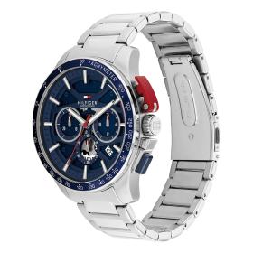 Ανδρικό Ρολόι TOMMY HILFIGER Bank με Μπλέ Καντράν SKU-86388