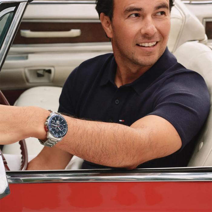 Ανδρικό Ρολόι TOMMY HILFIGER Bank με Μπλέ Καντράν SKU-86388