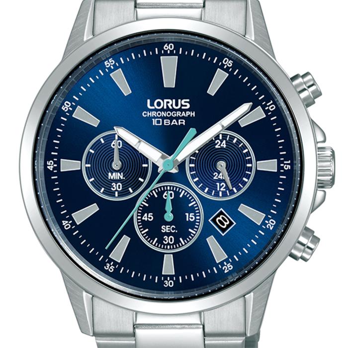 Ανδρικό Ρολόι LORUS Tactical με Μπλέ Καντράν & Ασημί Μπρασελέ SKU-86683