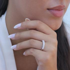 Σειρέ με Lab Grown Diamonds Λευκόχρυσος Κ14 SKU-86864