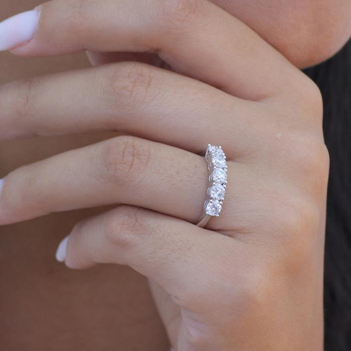 Σειρέ με Lab Grown Diamonds Λευκόχρυσος Κ14 SKU-86864