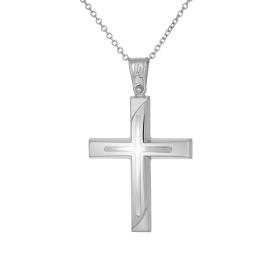 Σταυρός Βάπτισης Λευκόχρυσος K9 SKU-86399