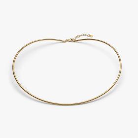 Κολιέ Choker σε Σωληνωτό Σχήμα Ασήμι 925° & Επιχρύσωση Κ14 SKU-87743