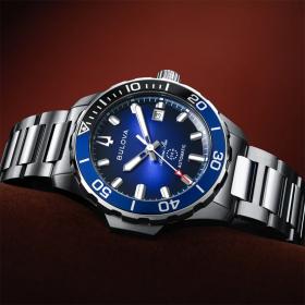 Ανδρικό Αυτόματο Ρολόι BULOVA Marine Star με Μπλέ Καντράν SKU-87102