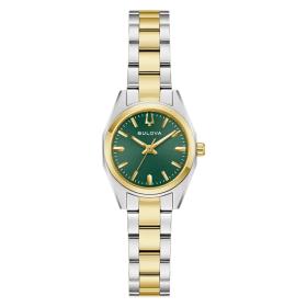 Γυναικείο Ρολόι BULOVA Survevor με Πράσινο Καντράν & Χρυσό Μπρασελέ SKU-87103