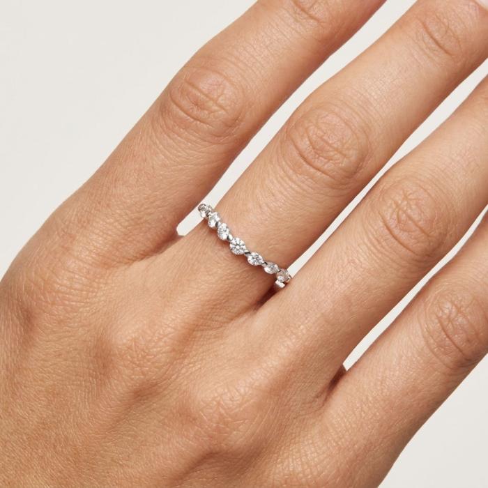 Δαχτυλίδι Σειρέ με Lab Grown Diamonds σε Λευκόχρυσο K14 SKU-87049
