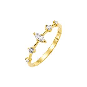 Δαχτυλίδι Σειρέ με Lab Grown Diamonds από Κίτρινο Χρυσό K14 SKU-87057