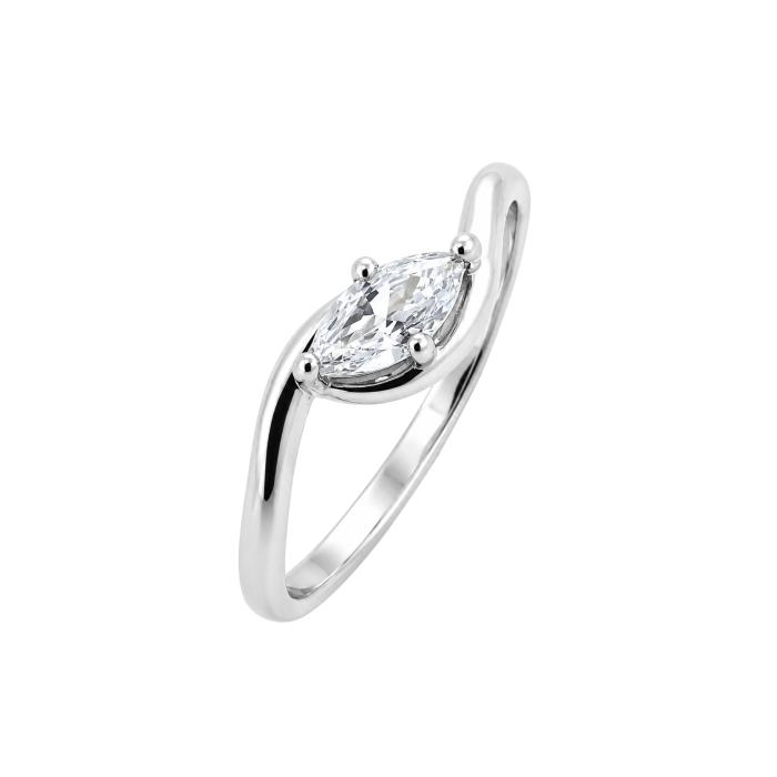 Δαχτυλίδι με Marquise Lab Grown Diamond σε Λευκόχρυσο K14 SKU-87804