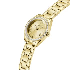Γυναικείο Ρολόι GUESS Mini Luna με Κρύσταλλα & Χρυσό Καντράν SKU-87875