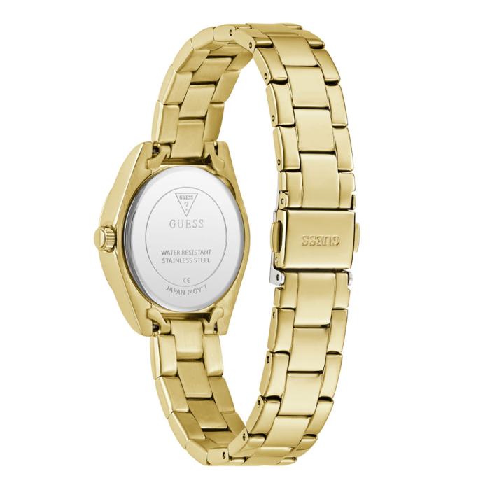Γυναικείο Ρολόι GUESS Mini Luna με Κρύσταλλα & Χρυσό Καντράν SKU-87875