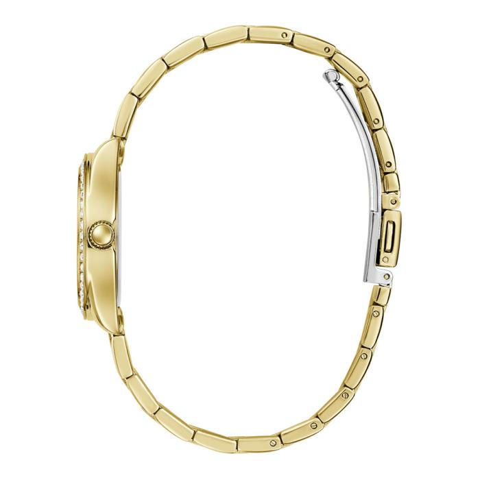 Γυναικείο Ρολόι GUESS Mini Luna με Κρύσταλλα & Χρυσό Καντράν SKU-87875