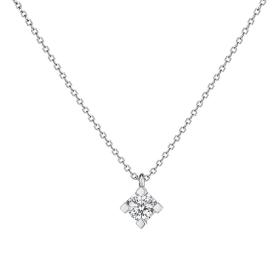 Κολιέ Μονόπετρο με Lab Grown Diamond σε Λευκόχρυσο Κ14 SKU-87034