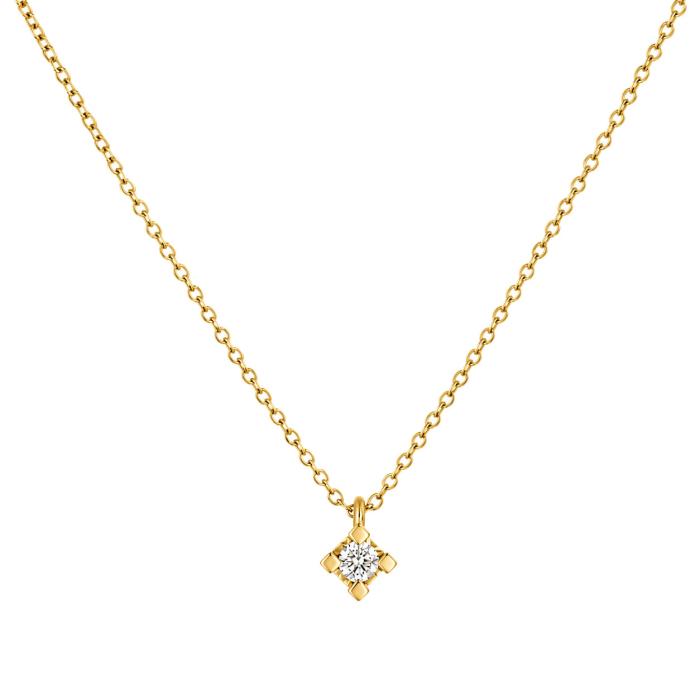 Κολιέ με Lab Grown Diamond από Κίτρινο Χρυσό K14 SKU-87279