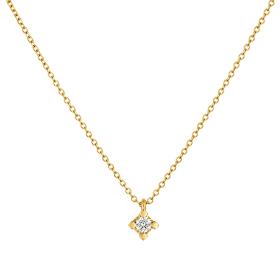 Κολιέ με Lab Grown Diamond από Κίτρινο Χρυσό K14 SKU-87279