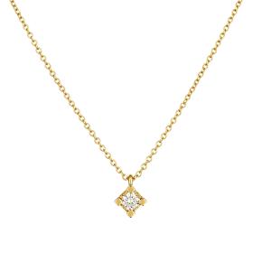 Κολιέ Μονόπετρο με Lab Grown Diamond σε Κίτρινο Χρυσό Κ14 SKU-87280