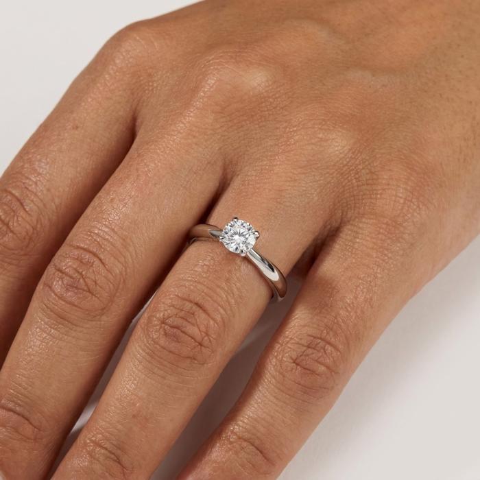 Μονόπετρο K18 Λευκόχρυσος με Lab Grown Diamond SKU-87577