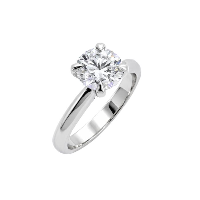 Μονόπετρο K18 Λευκόχρυσος με Lab Grown Diamond SKU-87577