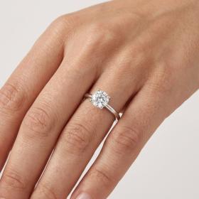 Μονόπετρο με Lab Grown Diamond Λευκόχρυσος K14 SKU-87874