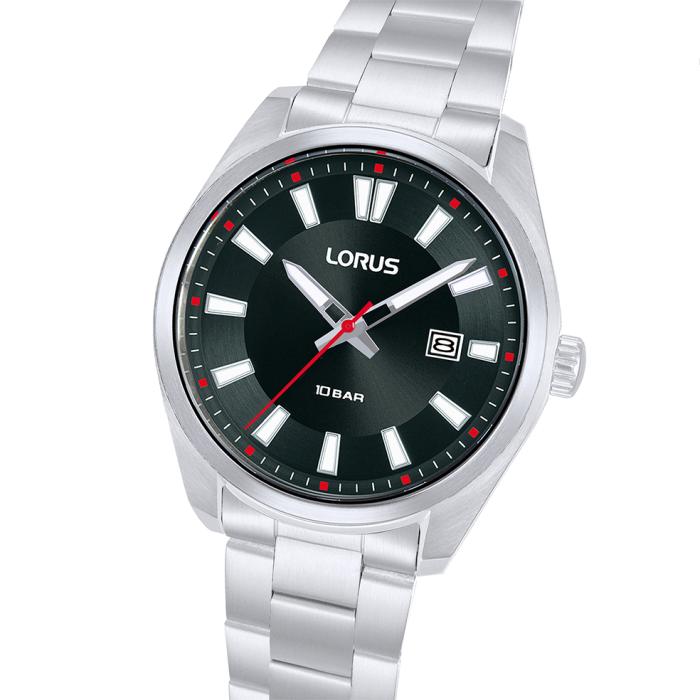 Ανδρικό Ρολόι LORUS Sports με Μαύρο Καντράν & Ασημί Μπρασελέ SKU-87865