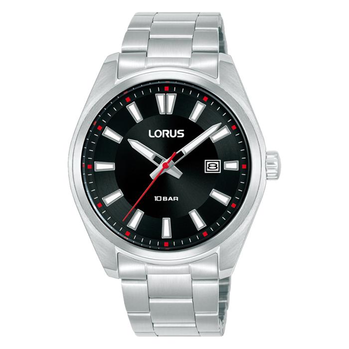 Ανδρικό Ρολόι LORUS Sports με Μαύρο Καντράν & Ασημί Μπρασελέ SKU-87865