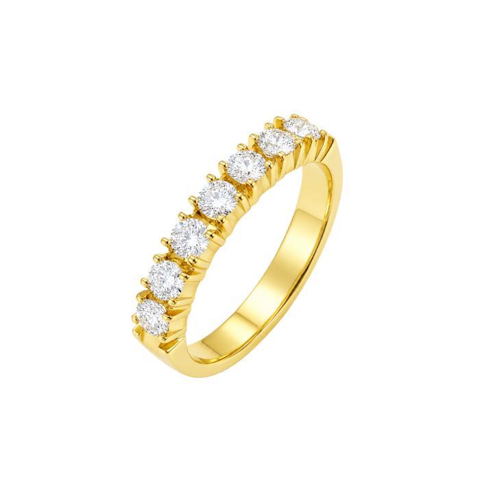 Δαχτυλίδι Σειρέ Μισόβερο με Lab Grown Diamonds από Κίτρινο Χρυσό K14 SKU-87174