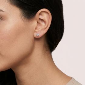 Σκουλαρίκια Μονόπετρα με Lab Grown Diamond σε Λευκόχρυσο K14 SKU-87033