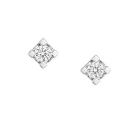 Σκουλαρίκια Μονόπετρα με Lab Grown Diamond σε Λευκόχρυσο K14 SKU-87032