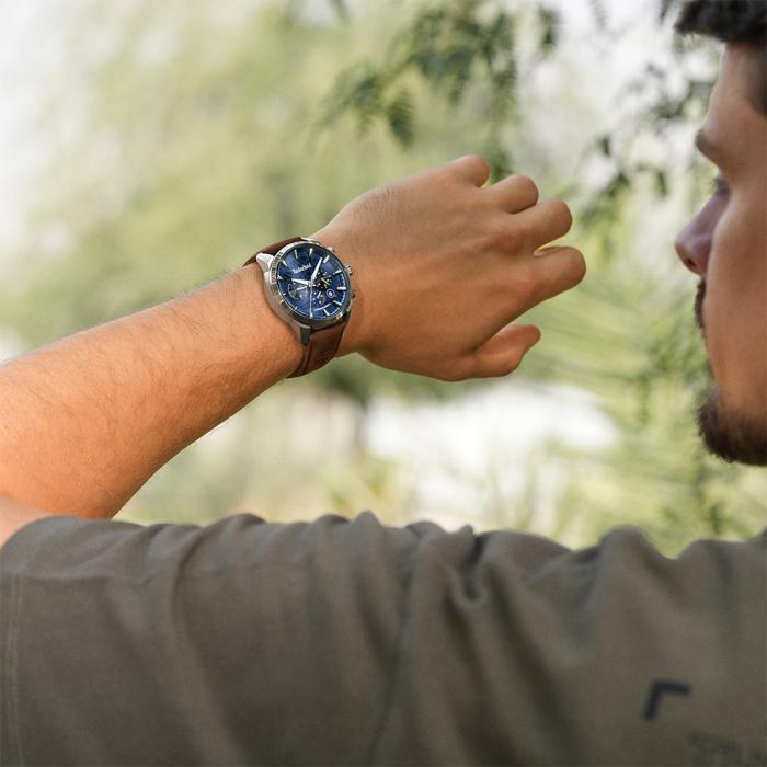 Ανδρικό Ρολόι TIMBERLAND Henniker II με Καφέ Δερμάτινο Λουράκι SKU-87953