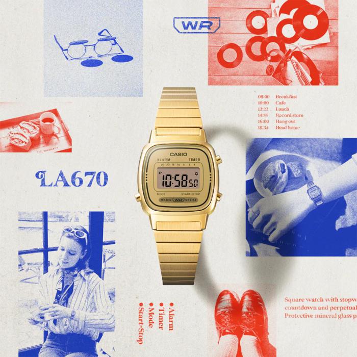 Ρολόι CASIO Vintage με Χρυσό Μπρασελέ SKU-87872