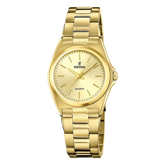 Γυναικείο Ρολόι FESTINA με Χρυσό Καντράν SKU-88602