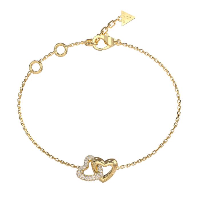 Γυναικείο Βραχιόλι Guess Beloved Καρδιές από Ανοξείδωτο Ατσάλι & Ζιργκόν SKU-88204