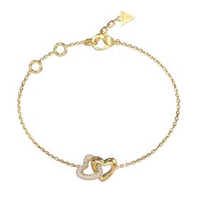 Γυναικείο Βραχιόλι Guess Beloved Καρδιές από Ανοξείδωτο Ατσάλι & Ζιργκόν SKU-88204