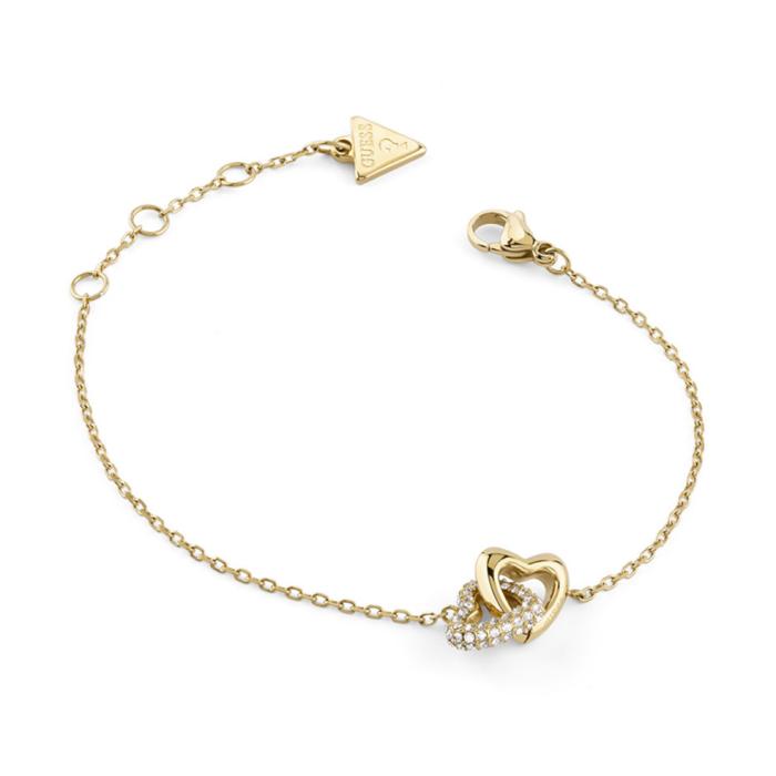 Γυναικείο Βραχιόλι Guess Beloved Καρδιές από Ανοξείδωτο Ατσάλι & Ζιργκόν SKU-88204