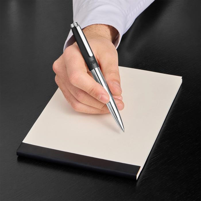 Στυλό CERRUTI 1881 Ballpoint Pen Rivington Black & Chrome SKU-88244