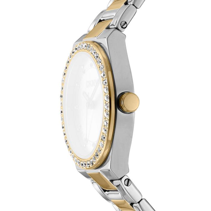 Γυναικείο Ρολόι DKNY Evening με Δίχρωμο Μπρασελέ SKU-88664