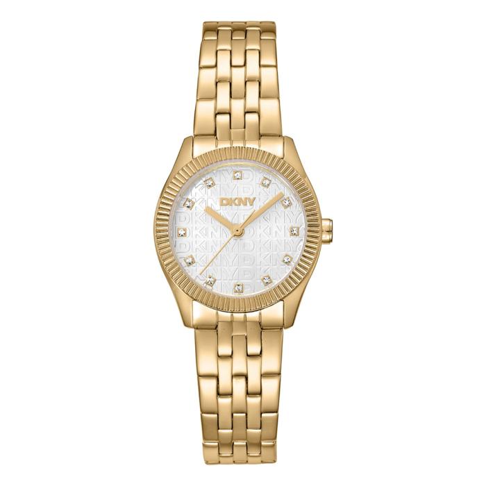 Γυναικείο Ρολόι DKNY Logo με Ασημί Καντράν SKU-88665