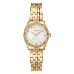 Γυναικείο Ρολόι DKNY Logo με Ασημί Καντράν SKU-88665