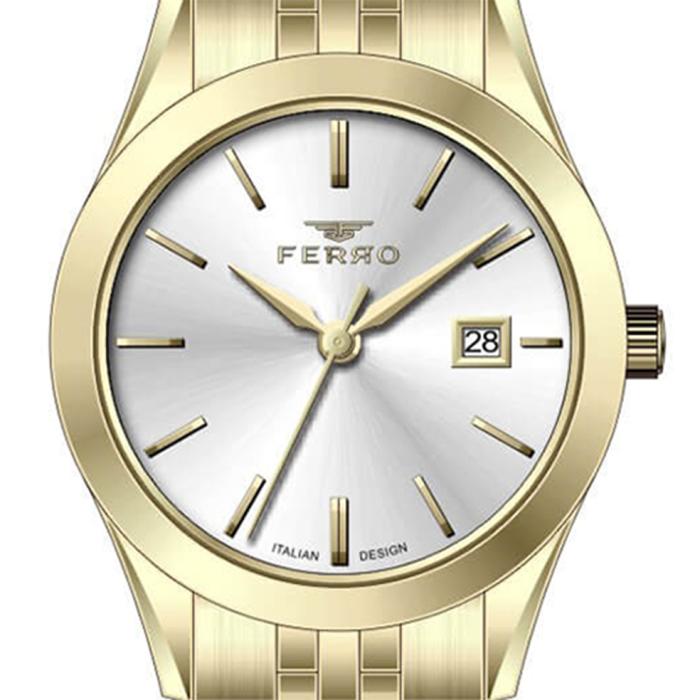 Γυναικείο Ρολόι FERRO με Χρυσό Μπρασελέ SKU-88771
