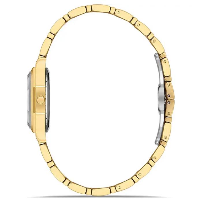 Γυναικείο Ρολόι FERRO Octagon με Χρυσό Μπρασελέ SKU-88778