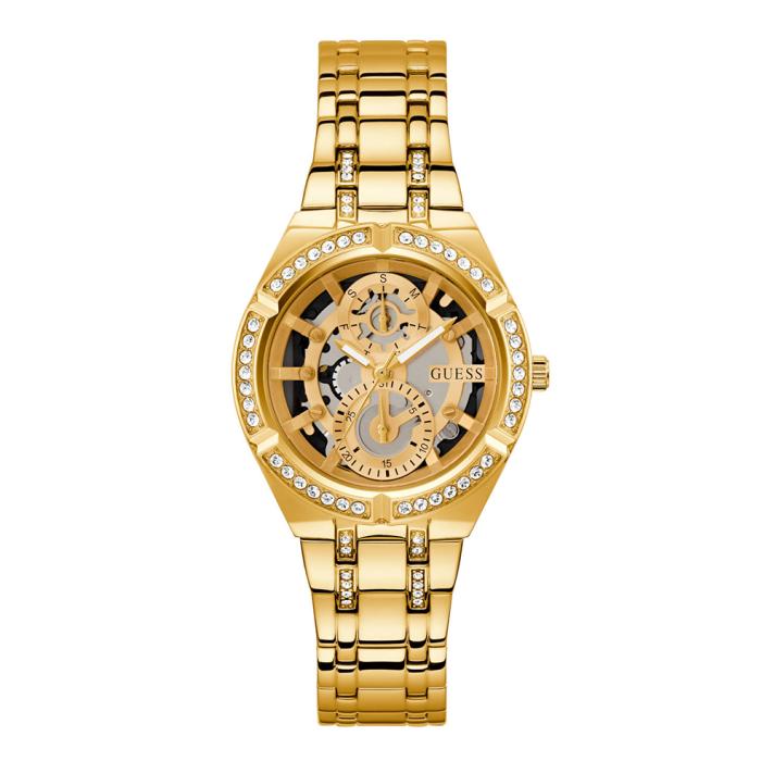 Γυναικείο Ρολόι GUESS Allara με Χρυσό Μπρασελέ SKU-88384
