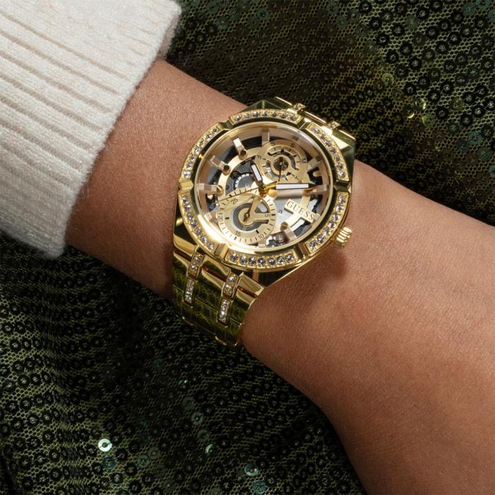 Γυναικείο Ρολόι GUESS Allara με Χρυσό Μπρασελέ SKU-88384