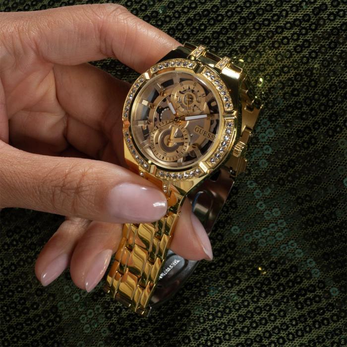 Γυναικείο Ρολόι GUESS Allara με Χρυσό Μπρασελέ SKU-88384