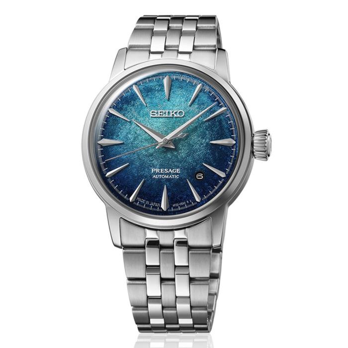 Ανδρικό Ρολόι SEIKO Presage Cocktail Αυτόματο με Μπλέ Καντράν SKU-88940