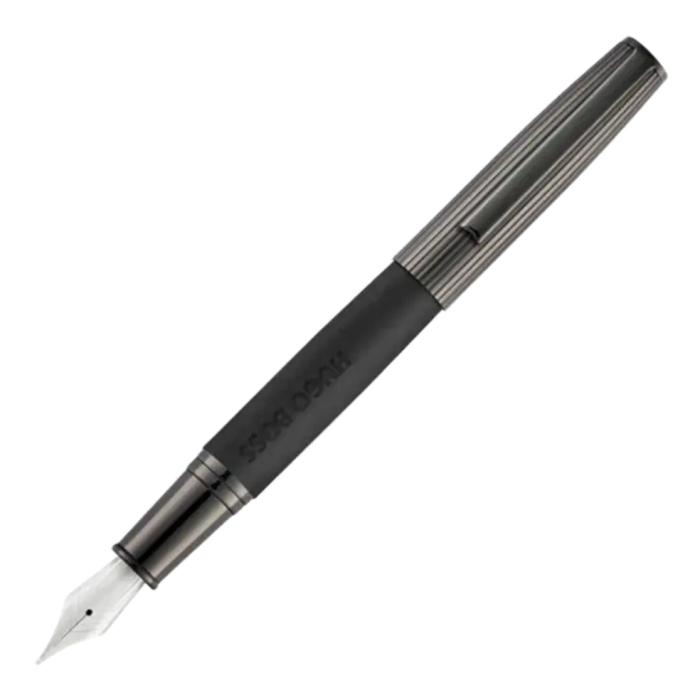 Πένα Hugo Boss Illusion Arcade Black & Gun Fountain Pen SKU-88000