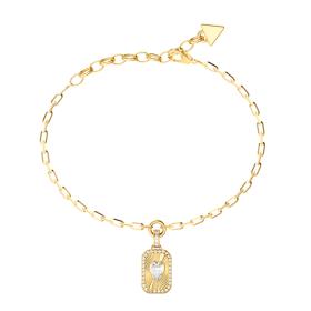 Βραχιόλι Guess Crystal Love με Λευκά Ζιργκόν από Ανοξείδωτο Ατσάλι SKU-88642