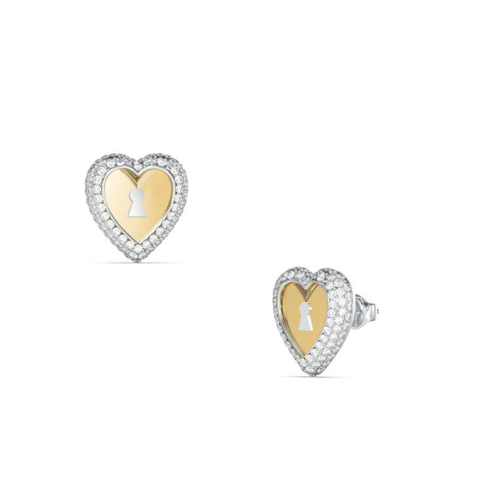 Σκουλαρίκια Guess Love Bites με Λευκά Ζιργκόν από Ανοξείδωτο Ατσάλι SKU-88647