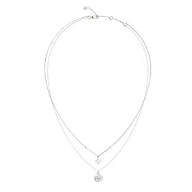 Κολιέ Guess Spinning Bloom Από Ανοξείδωτο Ατσάλι με Λευκά Ζιργκόν SKU-88658