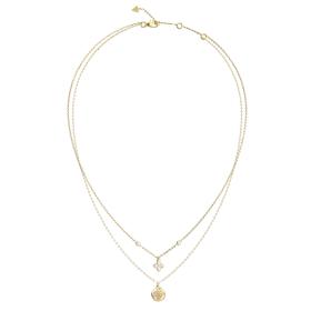 Κολιέ Guess Spinning Bloom από Ανοξείδωτο Ατσάλι με Λευκά Ζιργκόν SKU-88659