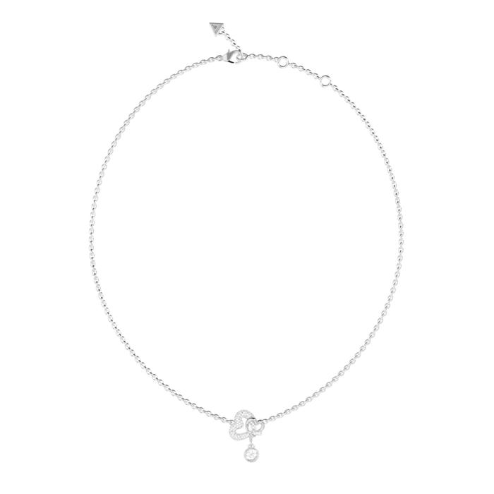 Κολιέ Guess Love Bites Καρδιές με Λευκά Ζιργκόν SKU-88214