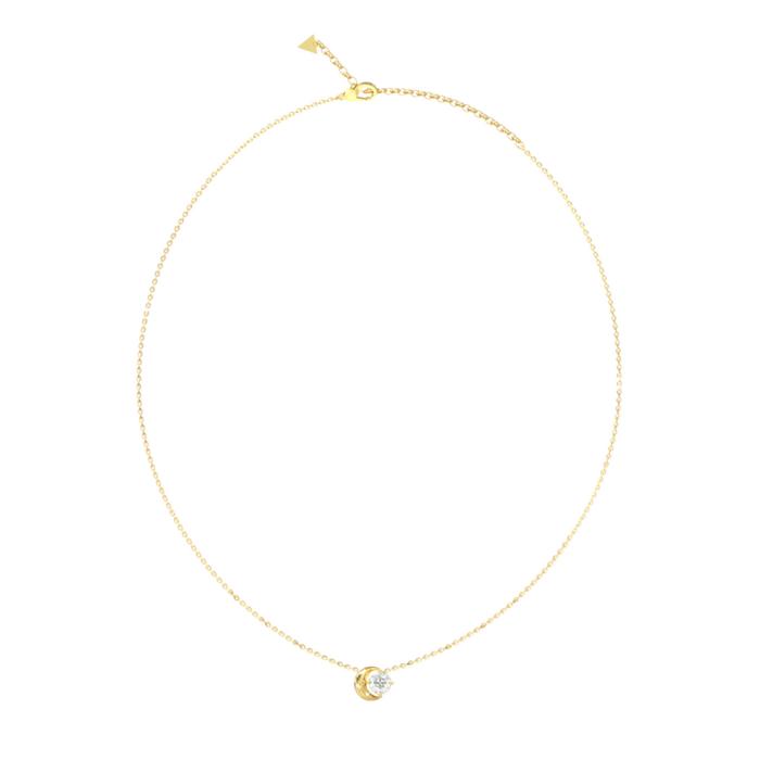Κολιέ Guess Aurora Ανοξείδωτο Ατσάλι με Λευκά Ζιργκόν SKU-88215